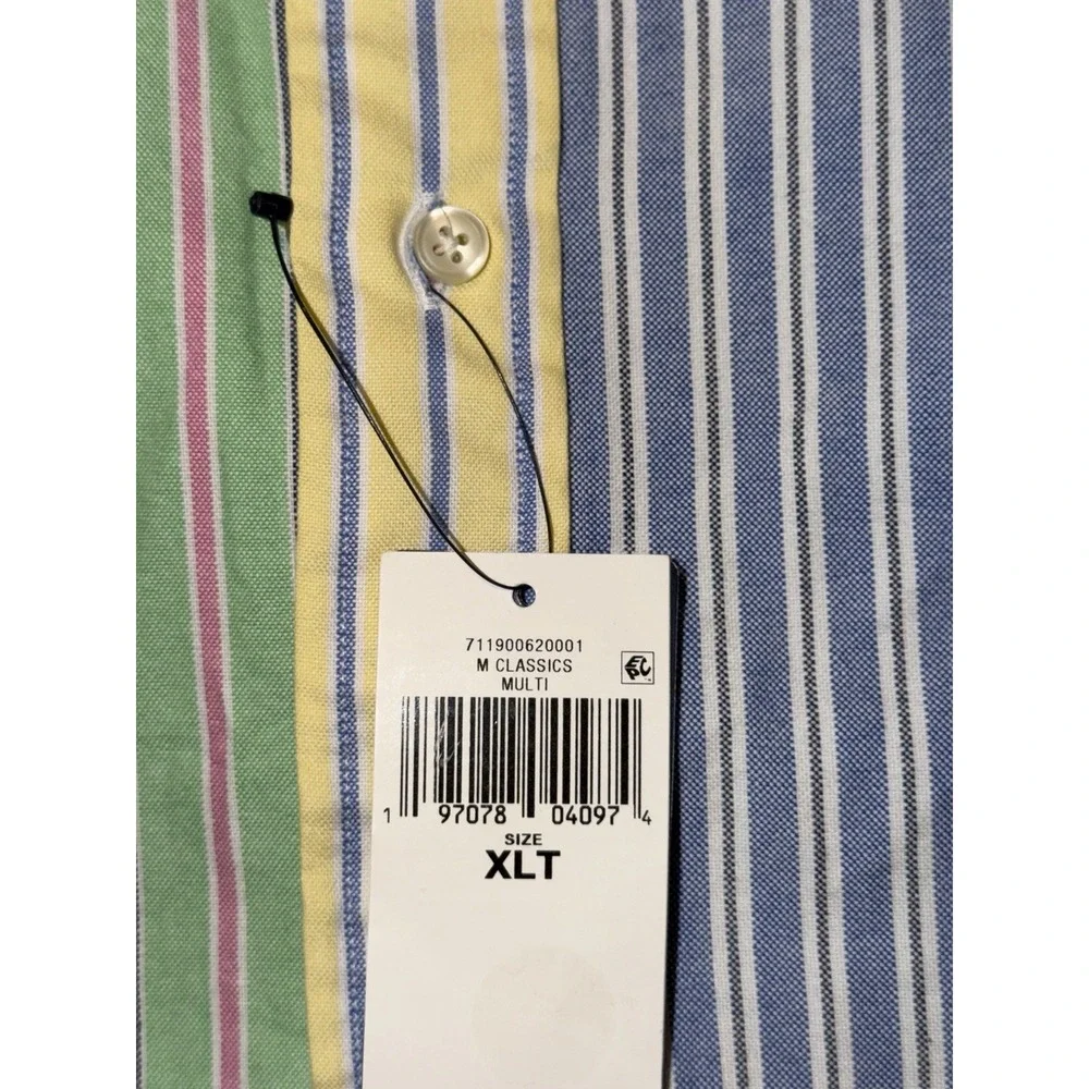 Men's Polo Ralph Lauren Classic Fit Multicolor Striped Shirt Mens XLT NWT